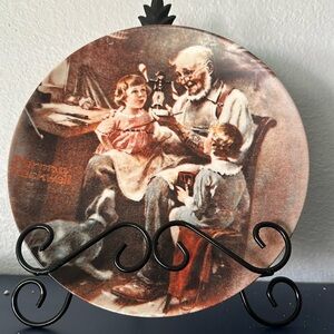 Norman Rockwell Knowles vintage holiday plate. 1977. #10,857 S